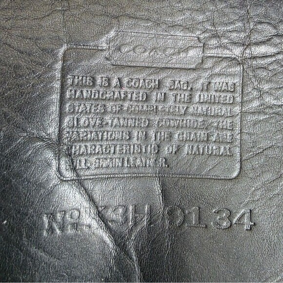 Vintage Coach Hippie Flap Bag Black 9134 12.5x10 Sling - Picture 7 of 16